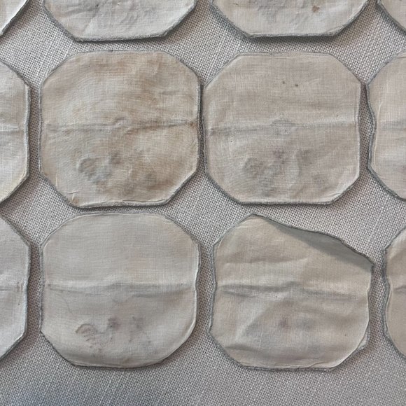 Vintage 1950's Rooster Linen Stemware Coaster Slippers (Set of 12) - Picture 7 of 7